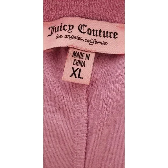 NWT JUICY COUTURE BLING TOWEL TERRY SHORTIE SET DEWBERRY XLARGE - Picture 12 of 15